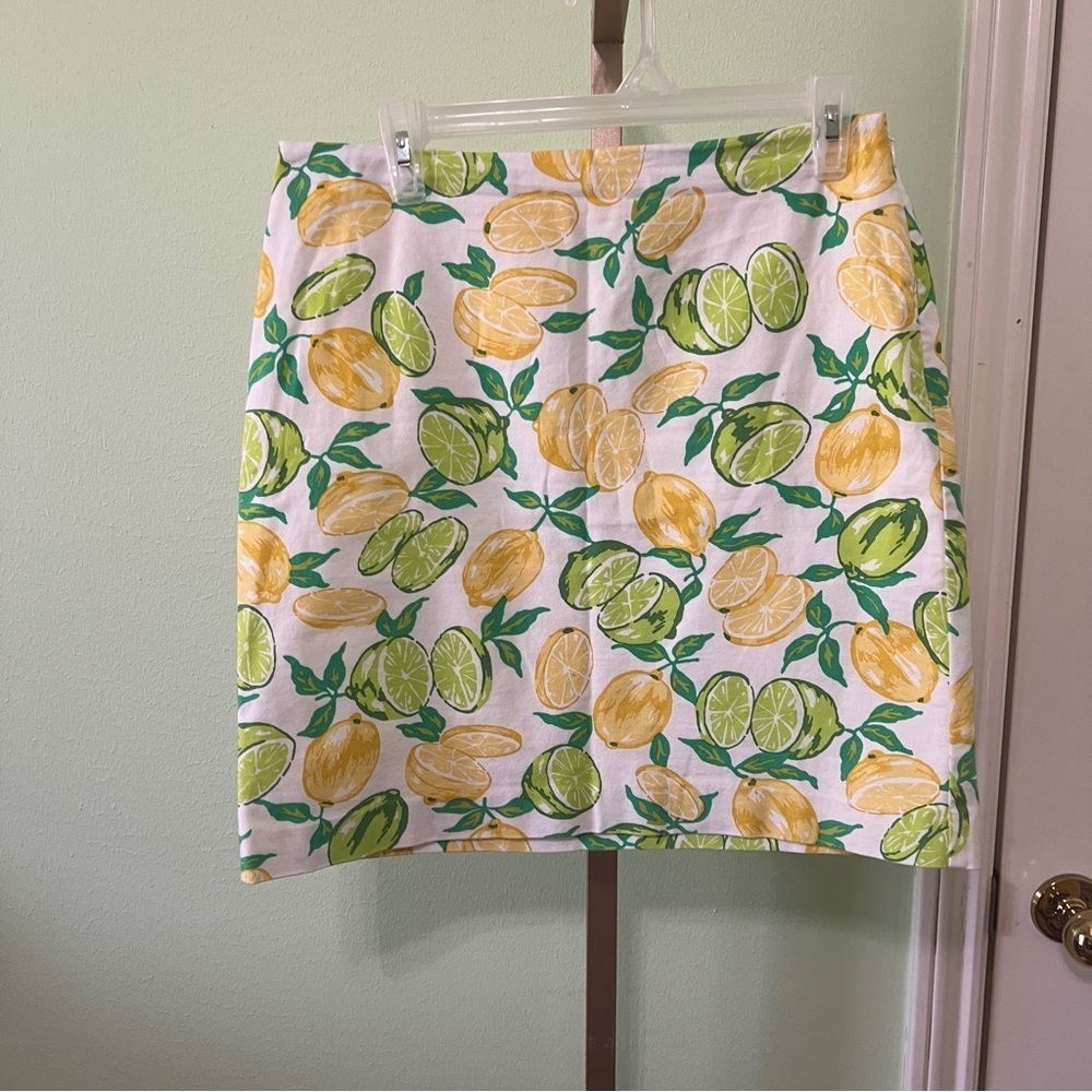 Talbots mini skirt lemons 6